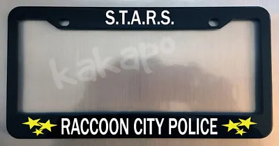 Raccoon City Police S.T.A.R.S. Resident Evil Glossy Black License Plate Frame  • $11.99