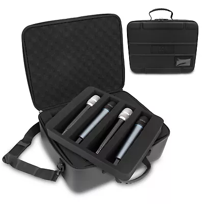 CM Wireless Microphone Case Fits 8 Sennheiser Shure Mics In Customizable Foam • $59.99