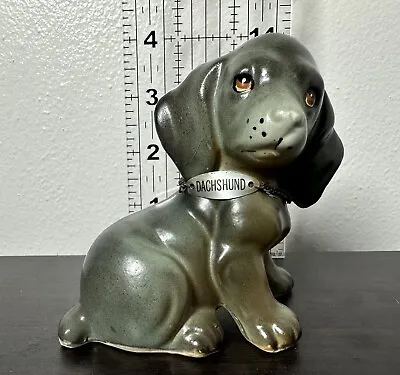 Vintage Ceramic Dachshund Puppy Dog Figurine Japan • $13.99