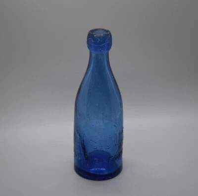 $250 • Buy Francis Dusch Richmond VA 7.5  Cobalt Blue Soda Bottle Civil War Era 