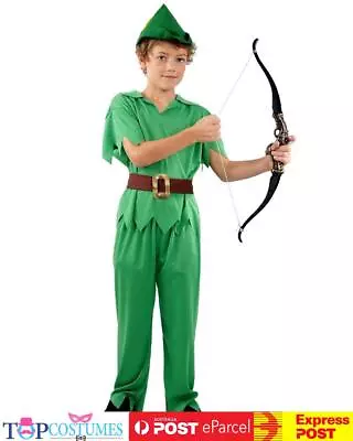 Peter Pan Robin Hood Costume Boys Neverland Movie Fairytale Elf Book Week • $31.45