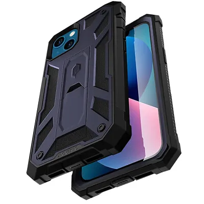 For IPhone 13 Mini Case Full-Body Rugged Shockproof Cover W/Stand Metallic Blue • $7.55