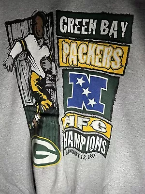Vintage 1997 NFL Green Bay Packers Starter NFC Champions XL Mens Sweatshirt B4 • $22
