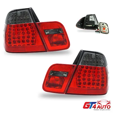 Smoke LED Rear Brake Tail Light Pair For '99-01 BMW E46 325i/330i/323i/328i 4DR • $147.55