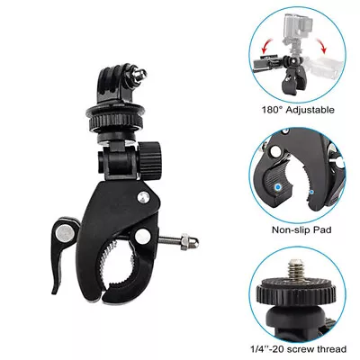 For Gopro Hero 5 4 3+ 3 2 1 Action Camera 1/4 Bike Handlebar Mount Holder Clamp • $13.36