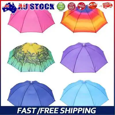 $11.05 • Buy Head Umbrella Anti-Rain Fishing Anti-Sun Umbrella Hat Adults Supplies