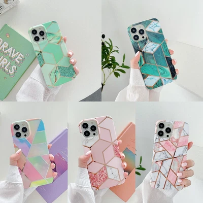 $11.99 • Buy For IPhone 15 14 13 12 Pro Max 7 8 Plus SE XR X XS Marble Shockproof Case Cover
