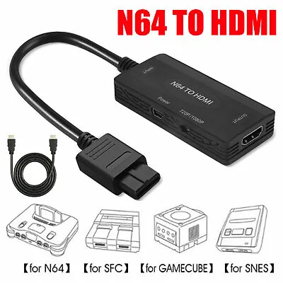 N64 To HDMI Converter Adapter HD Cable For Nintendo 64 Gamecube Super NES SNES • $14.27