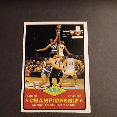 1973-74 Topps - ABA Championship #208 Mel Daniels Artis Gilmore McGinnis • $4