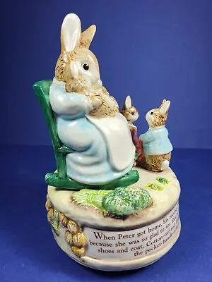 Boxed Border Fine Arts Beatrix Potter Mrs Rabbit With Babies Musical Box • £32.50