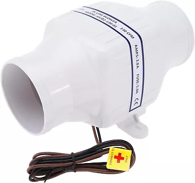 NovelBee Electric 3  In-Line Marine Bilge Air BlowerDC 12V 130 CFM Boat In-Line • $25.19