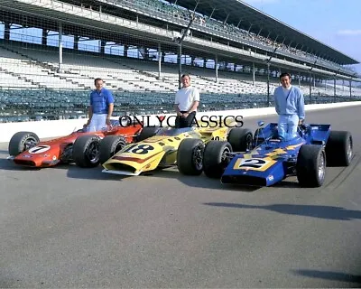 1970 Indy 500 AJ Foyt Johnny Rutherford Al Unser 8x10 Photo Auto Racing Legends • $14.41