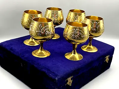 Vintage Set Of Six Silver Plated Goblets In Original Box EPNS • $182.95