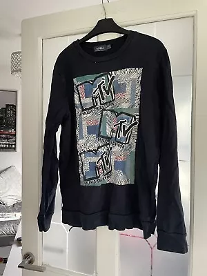 Top Man Blue MTV Music Television Sweatshirt Top Size L • £3