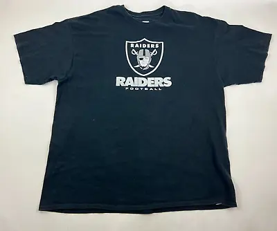 Oakland Raiders Shirt Size 2XL XXL Black Gray Tee NFL Football Adult Casual Mens • $15.02
