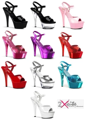£61.70 • Buy Pleaser Kiss 209 Platform High Heel Pole Dancing/lap Dancer Shoes Sizes 3-11