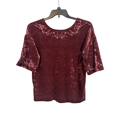 NWT J. Jill Velvet Pinot Embroidered Top S $89 • $19.95