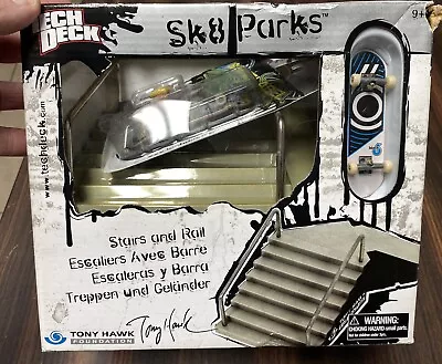 Tech Deck Sk8 Parks Stairs & Rail - New Black Label Skateboard Included • $49.99