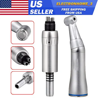 Dental Slow Low Speed Handpiece Push Contra Angle NSK Style Air Motor 4Holes • $99.99