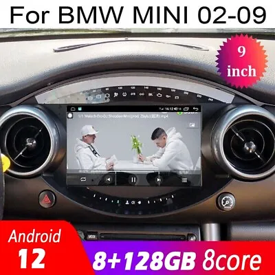 9  Touchscreen Android Gps Navigation Carplay For Bmw Mini Cooper 02~06 8+128g • $737.18