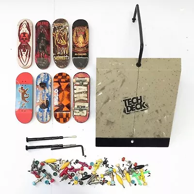 Tech Deck Bulk Bundle Ramp Decks Trucks Wheels + Heaps Of Spares And Parts  • $30