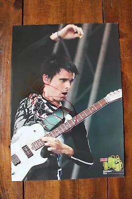 MATT BELLAMY (Muse) Hand SIGNED A4 Picture/Poster MUSIC Frontman RARE Matthew • £68