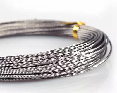 Stainless Steel Wire Rope Cable 1mm 2mm 3mm 4mm 5mm 6mm FREE DELIVERY  UK SELLER • £2.05