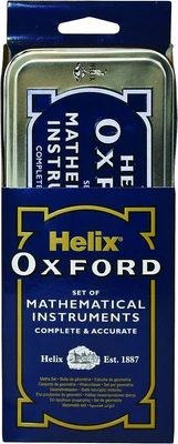 £4.50 • Buy Helix Oxford Maths Set Of 9 Mathematical Metal Geometry Compass Eraser Pencil UK