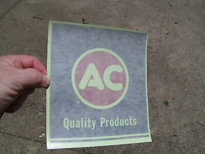 $9.99 • Buy Vintage Nos 1963 AC Gm Chevy Decal Store Window Display Door Glass Delco Sign 63