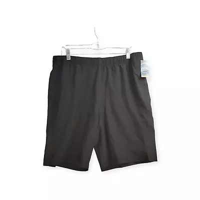 NWT Jockey Men's Moisture Wicking Stretch Waist Woven Shorts Size Large Black • $16