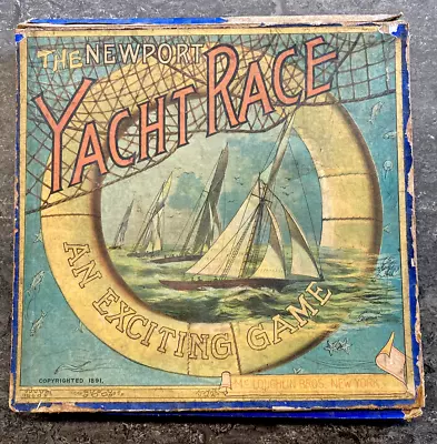 Newport Yacht Race 1891 Mcloughlin Bros. Board Game - Antique Original! • $300