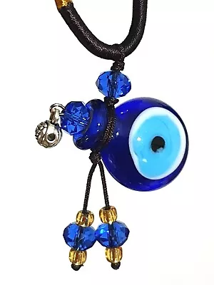 £10.95 • Buy Evil Eye Vial Bottle Necklace Pendant Stash Pill Glass Lucky Protection Nazar