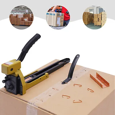 Carton Stapler W/100 Staples For Sealed Boxes Cartons Corrugated Cardboard • $81.78