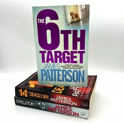 📚 James Patterson 3x Book Bundle Lot Medium Format Women's Murder Club Series • $23.24