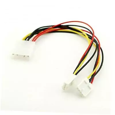 2pcs 5.25  4 Pin Molex To 2 X 4 Pin 3.5  Floppy Drive FDD Female Y-Splitter  • $12.73