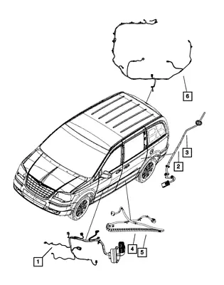 OEM Mopar 10 18 Town Country Gran Caravan Routan Sliding Door Right Wire Track • $99