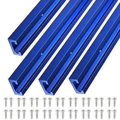 4pcs Blue 36'' Double Cut Profile Universal T-Track With Screws For Woodworking • $38.99