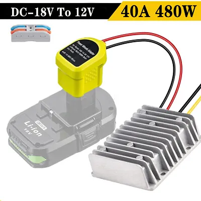 Converter DIY Step Down DC Voltage For RYOBI DC 18V To 12V 480W 40A Adapter Dock • $32.99