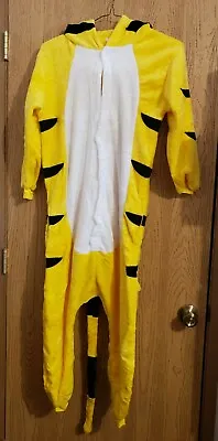 $20 • Buy New YELLOW TIGER Adult Size L Pajama Jumpsuit Sleepwear Cosplay Costume~Sz Large