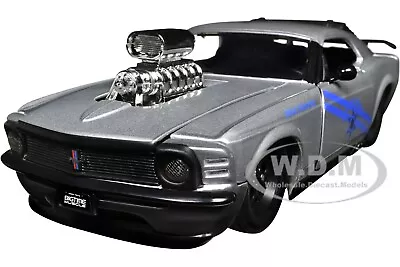 1970 Ford Mustang Boss 429 Silver  Highway Drag  1/24 Diecast Model Jada 35021 • $20.99