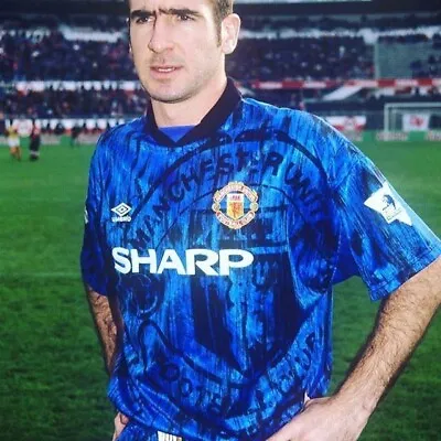Manchester United 92/93 Away Shirt Cantona 7 Iconic Tiger Print Jersey BNWT M • £79.99