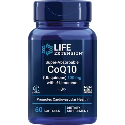 Life Extension Super-Absorbable Coq10 (Ubiquinone) With D-Limonene • $24