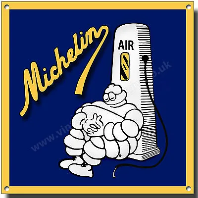 MICHELIN TYRES METAL SIGNRETROGARAGE SIGNTYRESBRITISH TYRES. Air Sq • £9.95