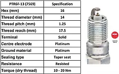 3 Pcs NGK PTR6F-13 Spark Plug • £21