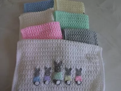 Rabbit Motif Crochet Blanket • £9.50