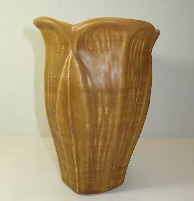 Haeger Floral Tulip-Shaped Vase - Organic Leaf Or Petal Shape In Tan And Brown • $39.95