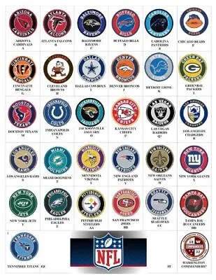 NFL Round Key Ring / Pendant With The Logo Of Your Favorite NFL Team • $4.39