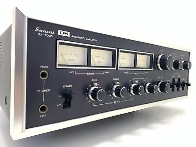 Sansui QA-7000 Four 4 Channel Amplifier 80 Watts RMS Vintage 1973 Work Good Look • £1082.53