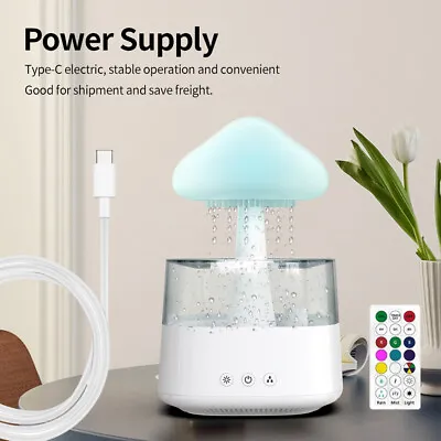 Rain Cloud Night Light Humidifier With Raining Drop Sound And 7 Color LED Light • £26.89