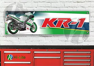 Br319b Kawasaki Kr-1 Kr-1s Two Stroke Green Workshop Banner Sign • $42.45